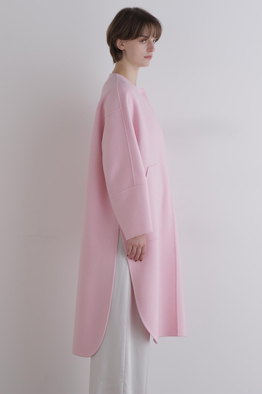 LE PHIL(ル フィル)｜ソフトウールリバーコート/ピンク の通販