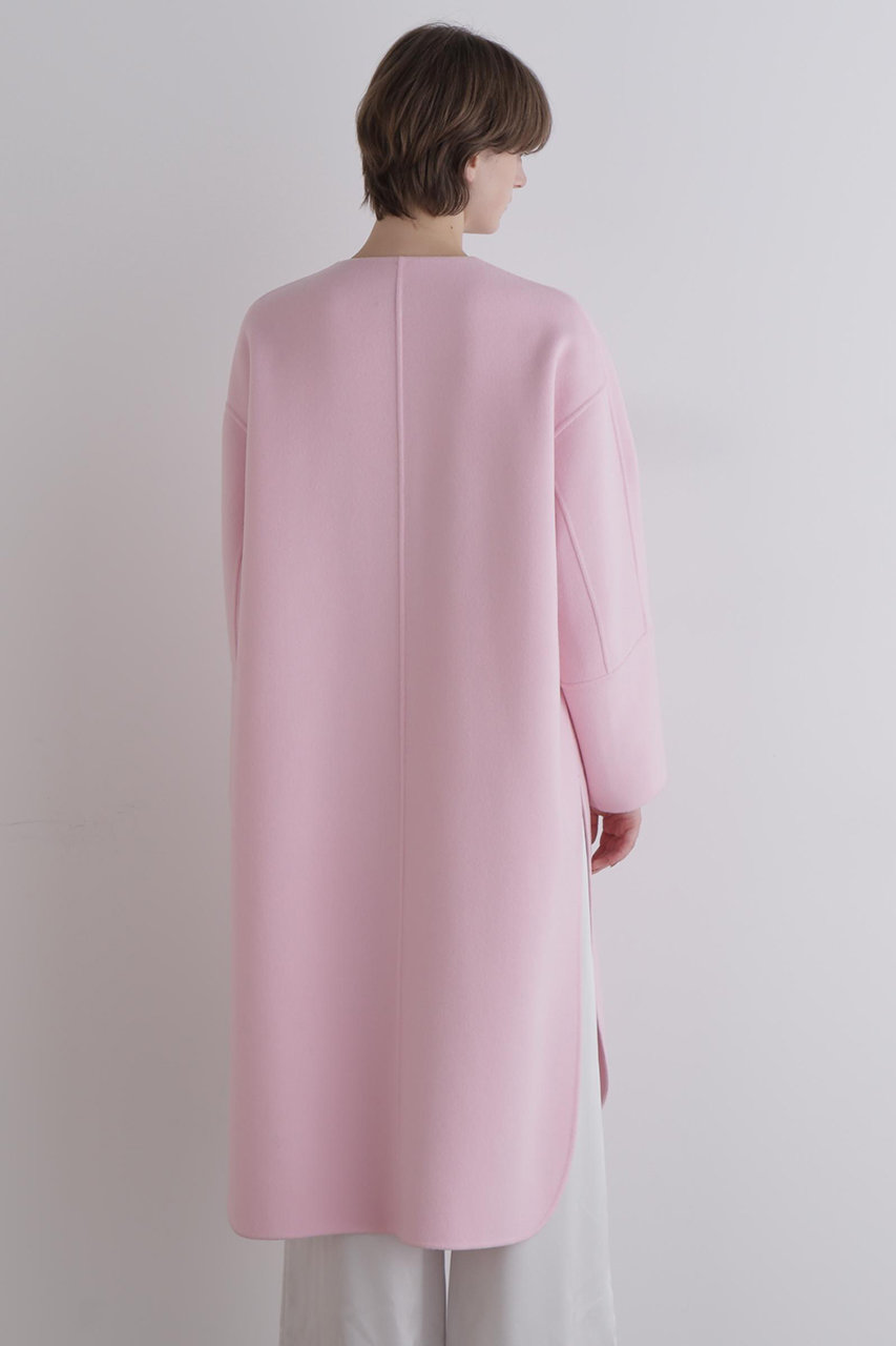 LE PHIL(ル フィル)｜ソフトウールリバーコート/ピンク の通販