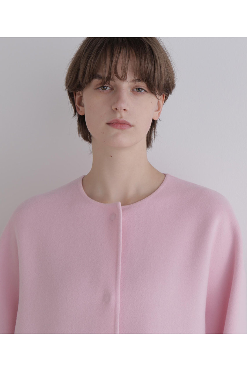 LE PHIL(ル フィル)｜ソフトウールリバーコート/ピンク の通販