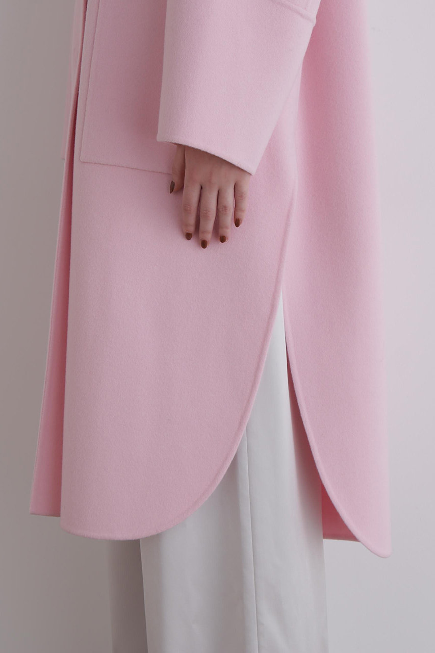 LE PHIL(ル フィル)｜ソフトウールリバーコート/ピンク の通販