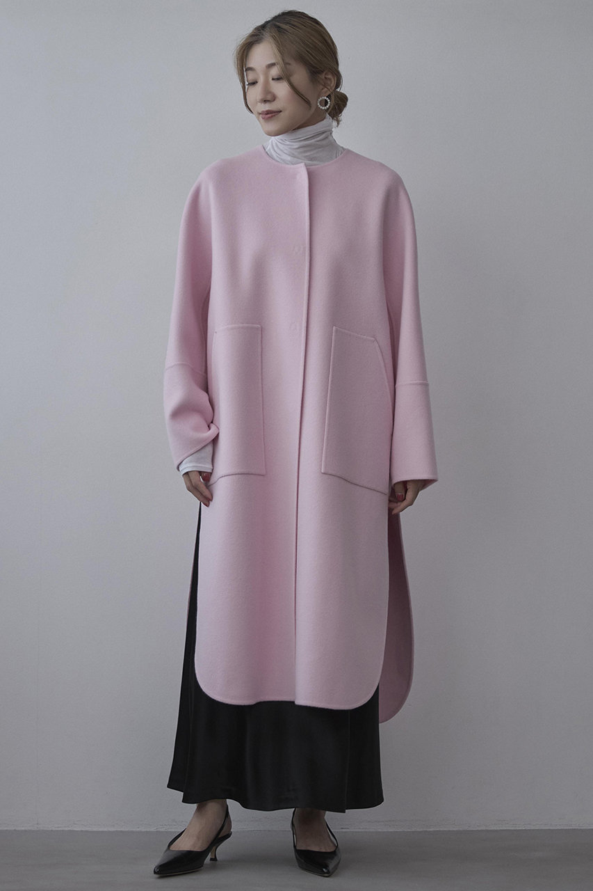 LE PHIL(ル フィル)｜ソフトウールリバーコート/ピンク の通販