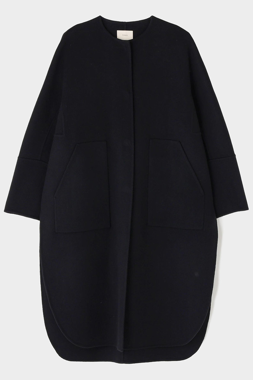 ル フィル/LE PHILのソフトウールリバーコート(ブラック/5345252100)