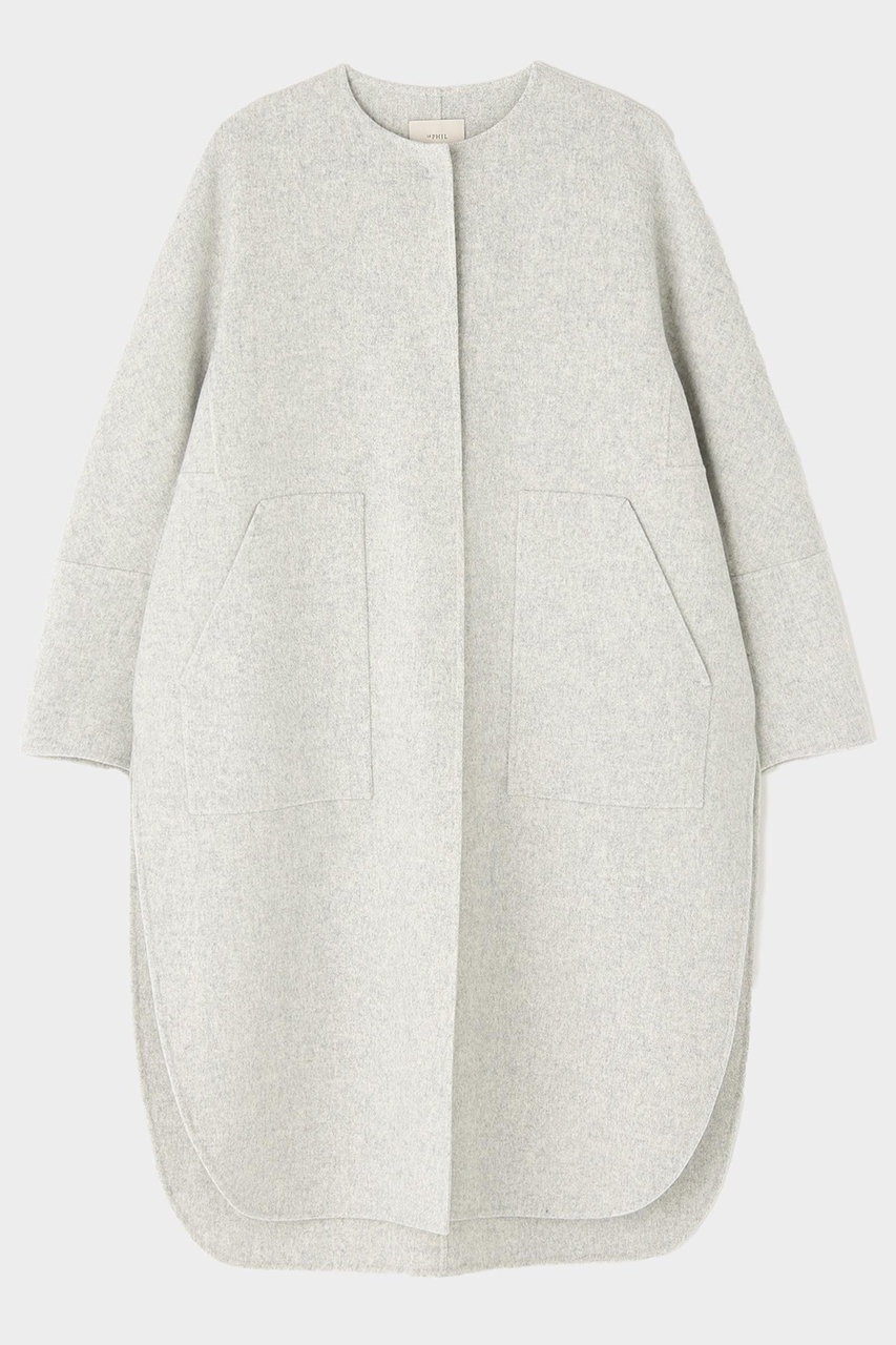 LE PHIL ソフトウールリバーコート (グレー, 0) ル フィル ELLE SHOP