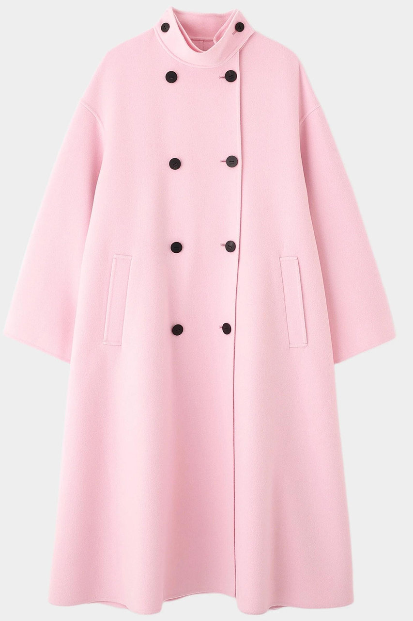 ソフトウールリバースタンドカラーコート