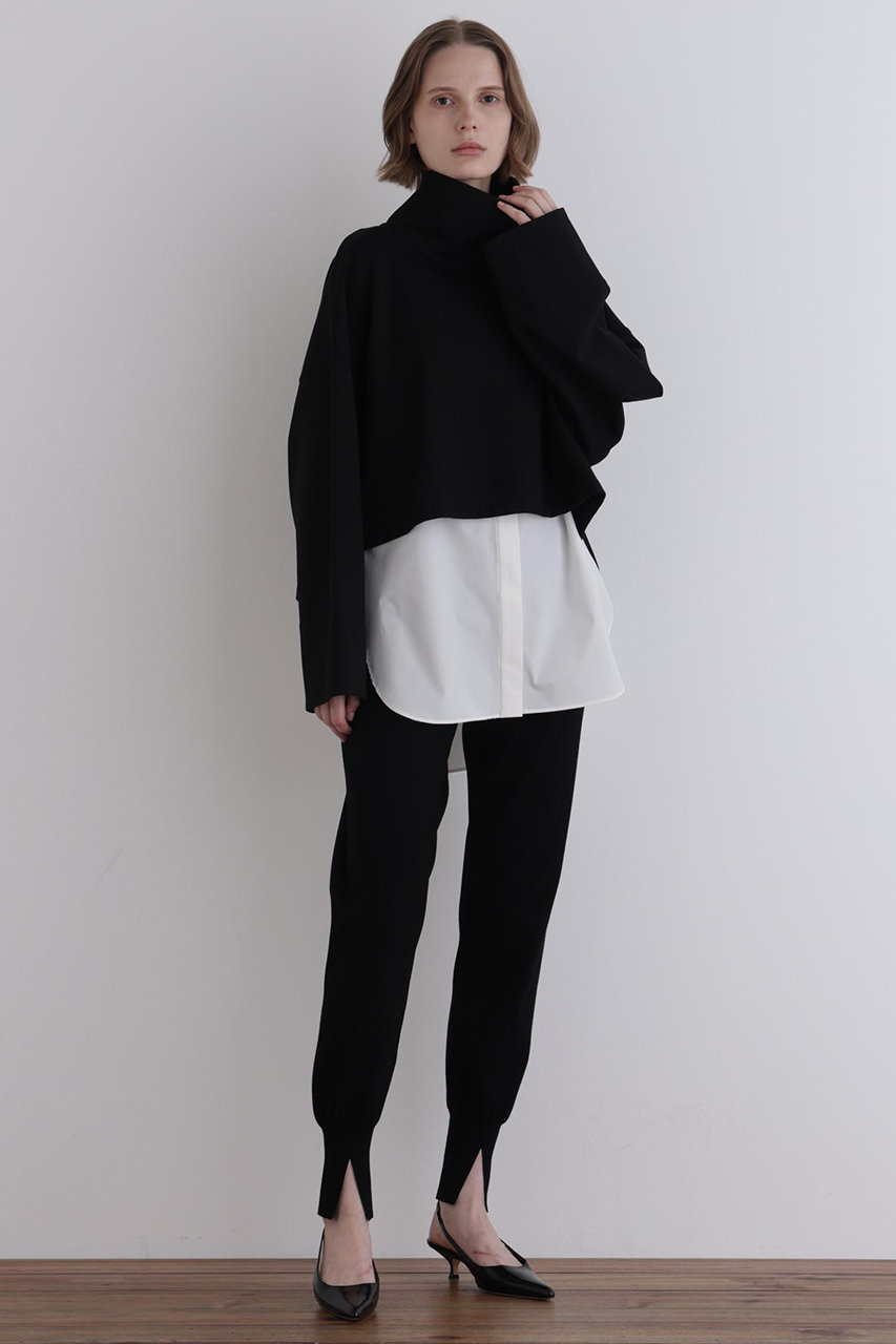 LE PHIL(ル フィル)｜ハイネッククロプドプルオーバー/ブラック の通販