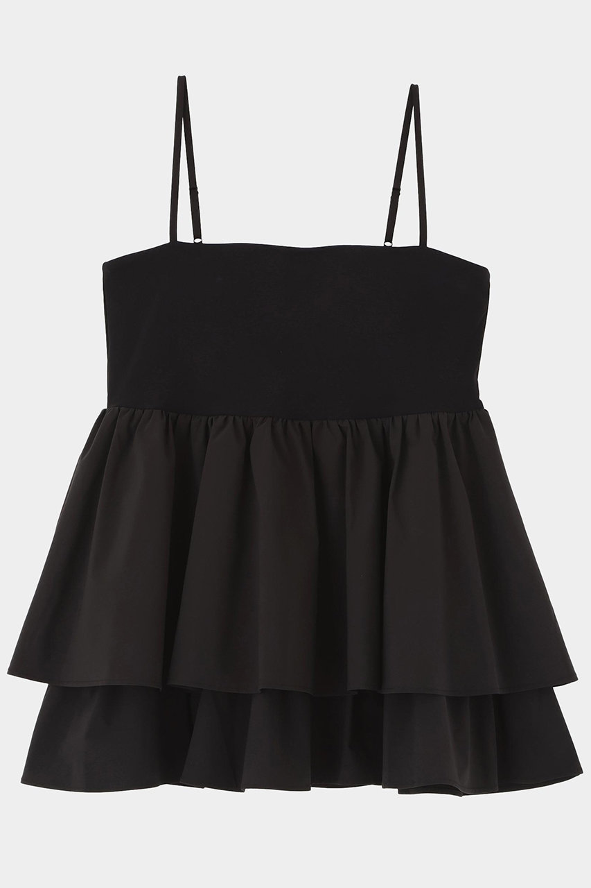 LE PHIL(ル フィル)｜フリルキャミソール/ブラック の通販｜ELLESHOP