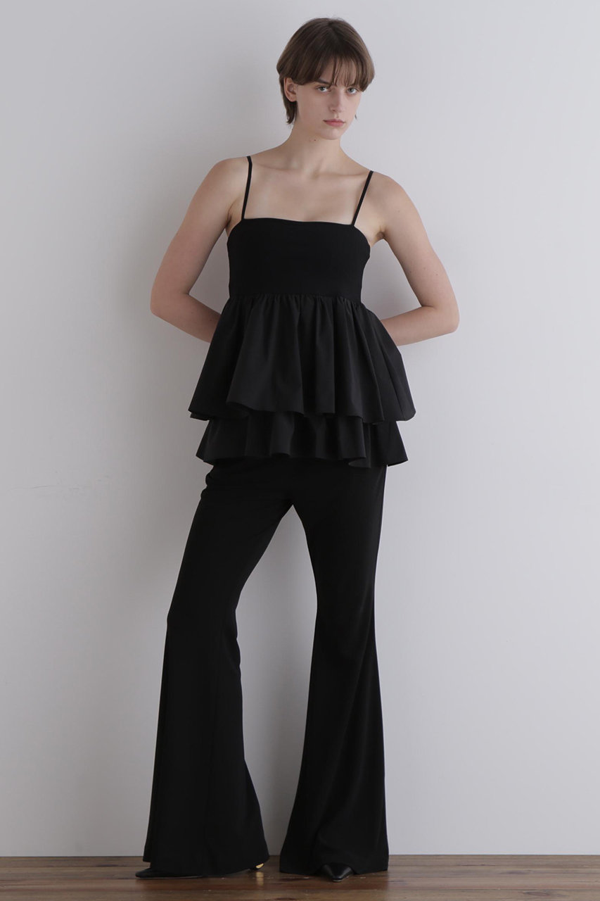 LE PHIL(ル フィル)｜フリルキャミソール/ブラック の通販｜ELLESHOP