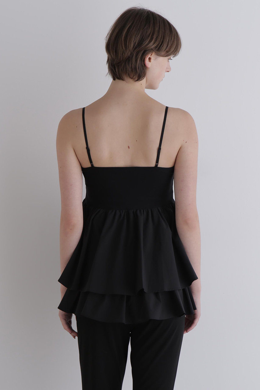 LE PHIL(ル フィル)｜フリルキャミソール/ブラック の通販｜ELLESHOP