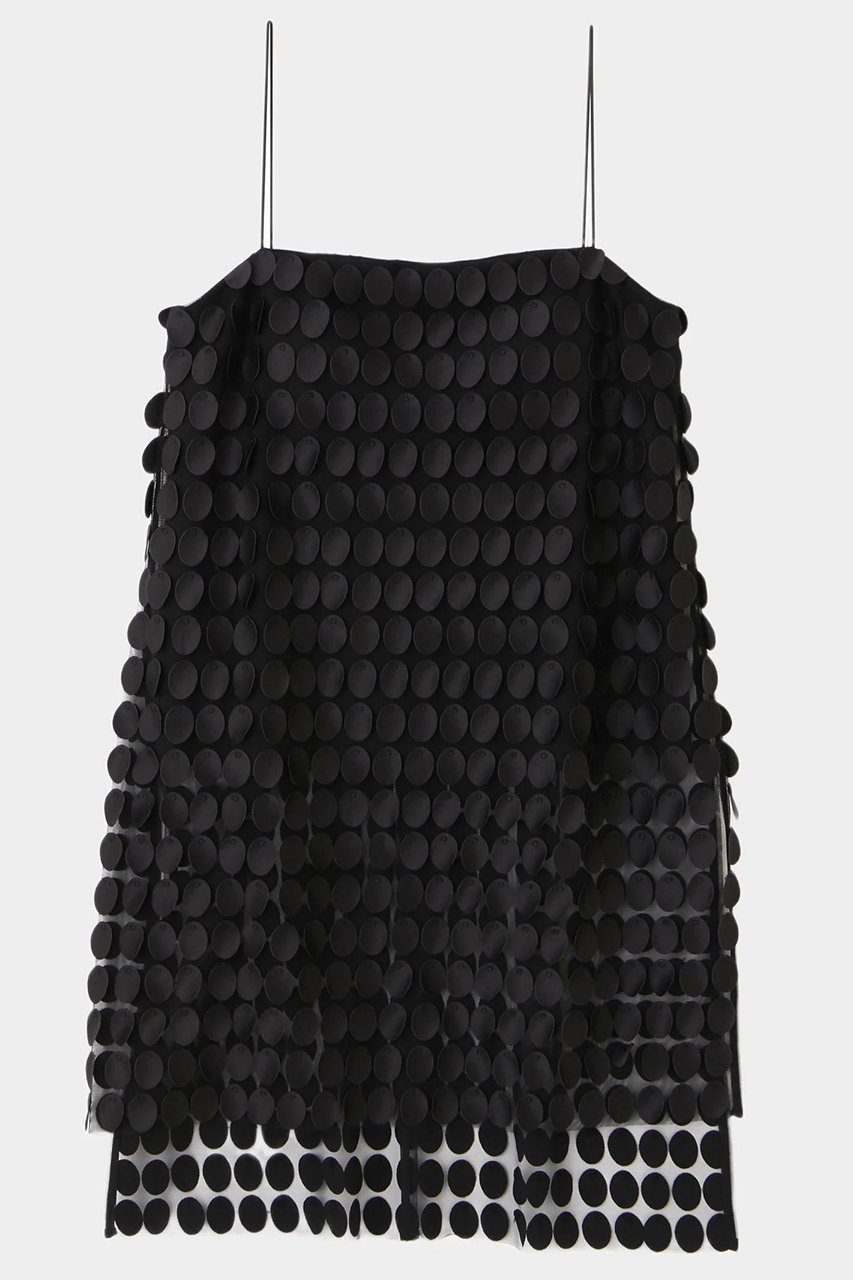 LE PHIL ドットエンブロイダリーレースカップインワンピース (ブラック, Ｆ) ル フィル ELLE SHOP