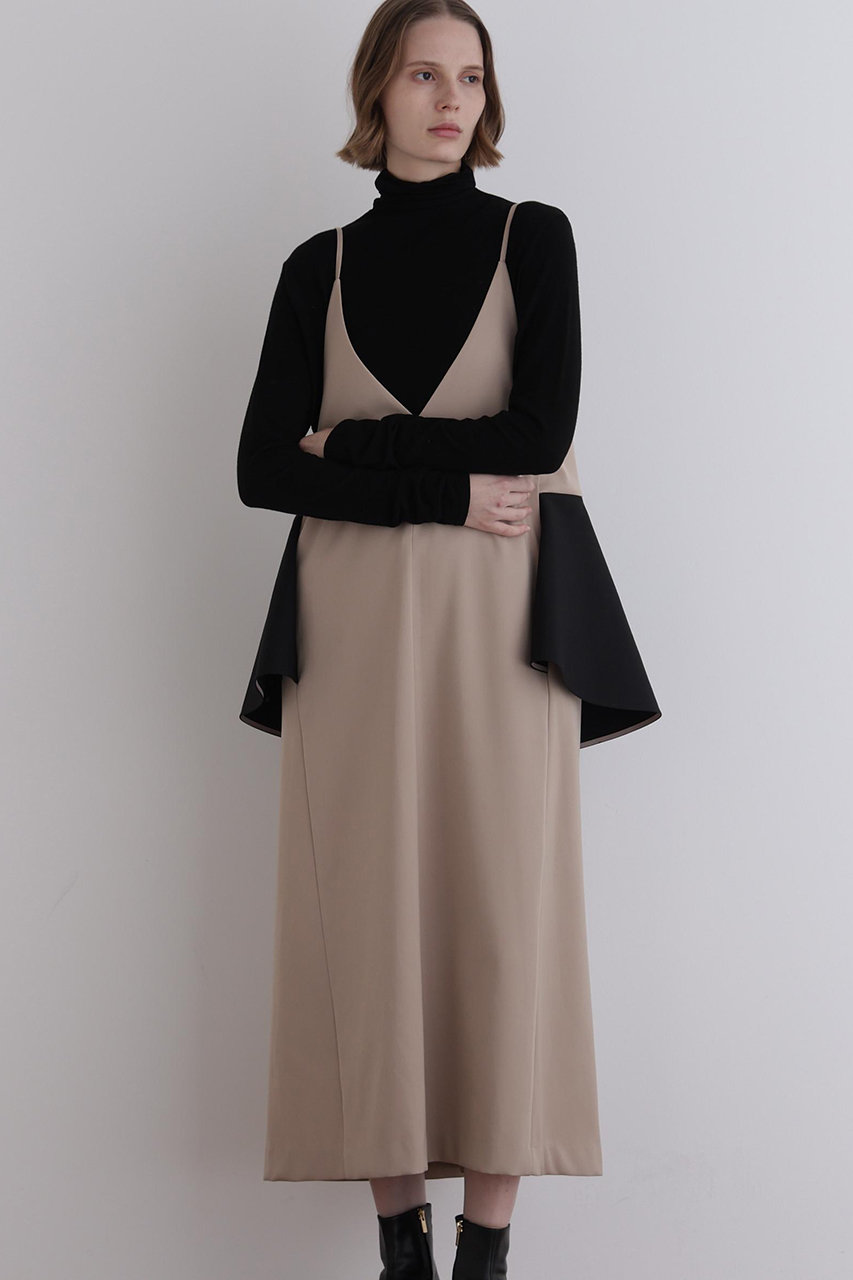 LE PHIL(ル フィル)｜ライトダブルクロスペプラムキャミワンピース