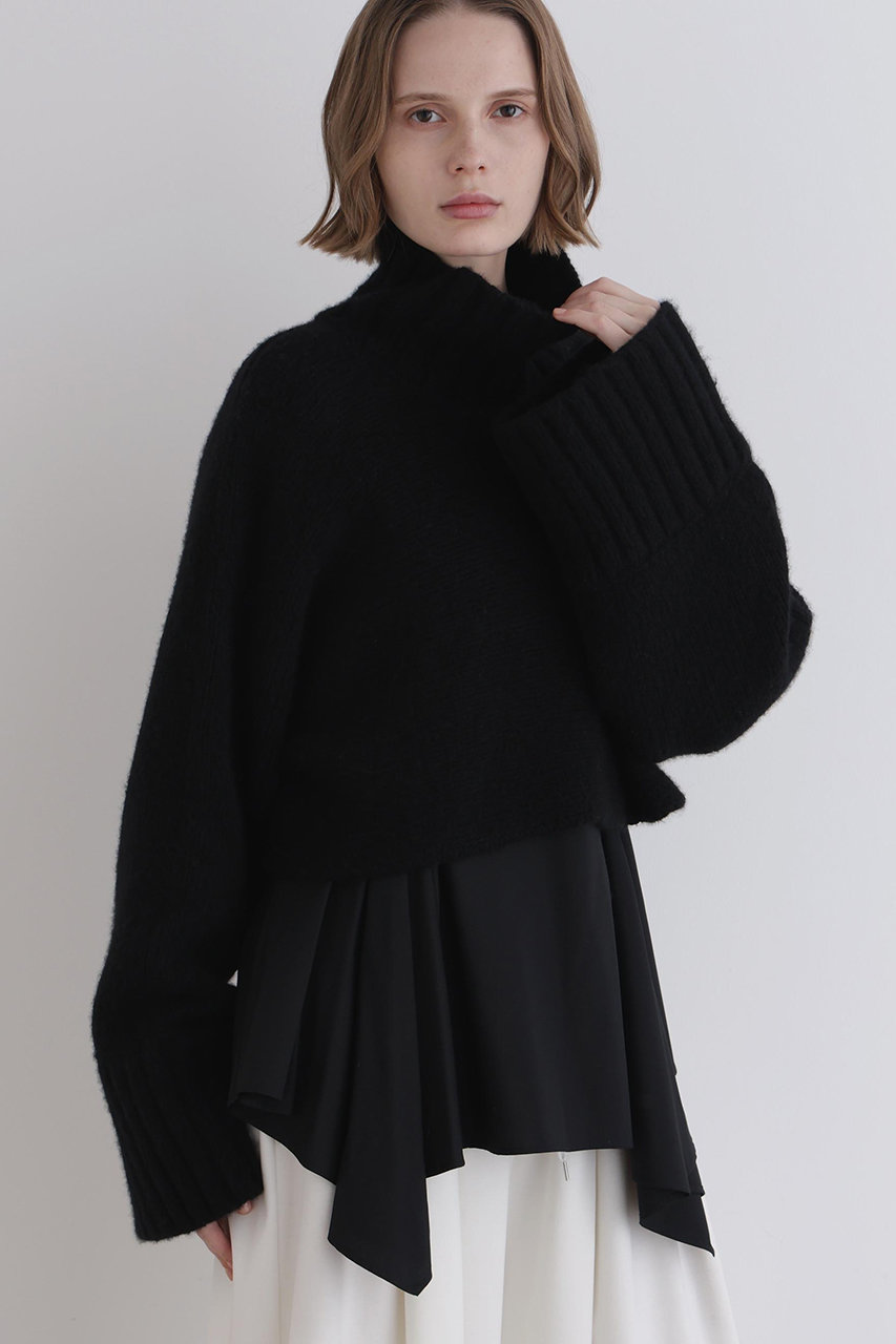 LE PHIL(ル フィル)｜タートルネックプルオーバーニット/ブラック の