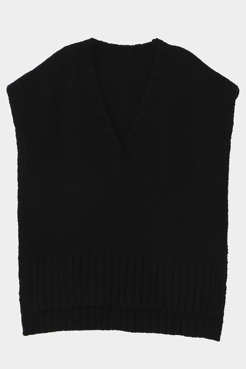 Vネックニットジレ