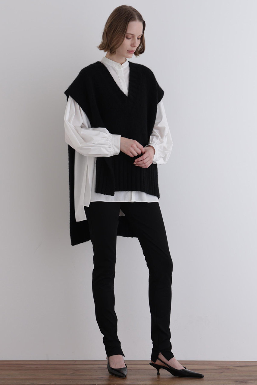 LE PHIL(ル フィル)｜Vネックニットジレ/ブラック の通販｜ELLESHOP
