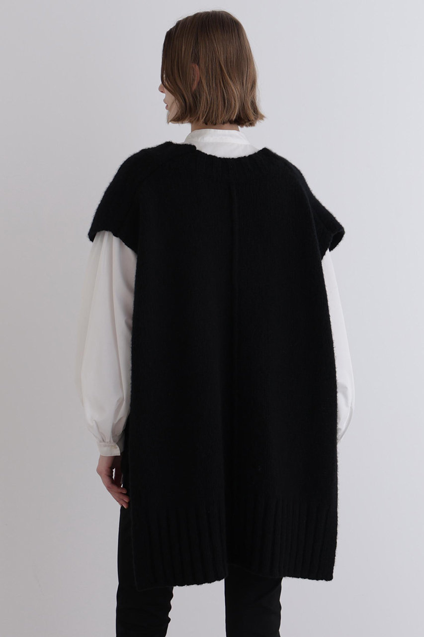 LE PHIL(ル フィル)｜Vネックニットジレ/ブラック の通販｜ELLESHOP