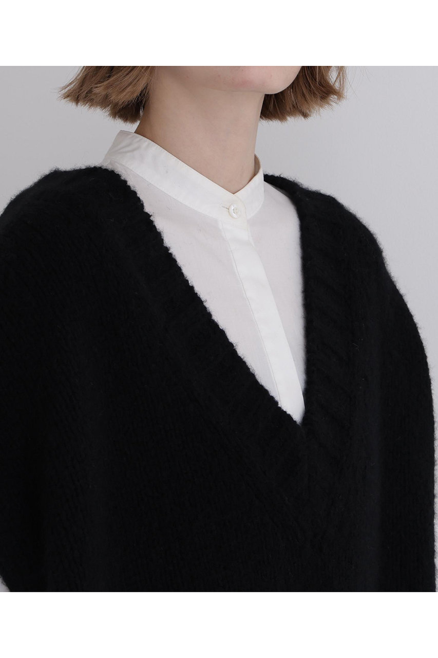LE PHIL(ル フィル)｜Vネックニットジレ/ブラック の通販｜ELLESHOP
