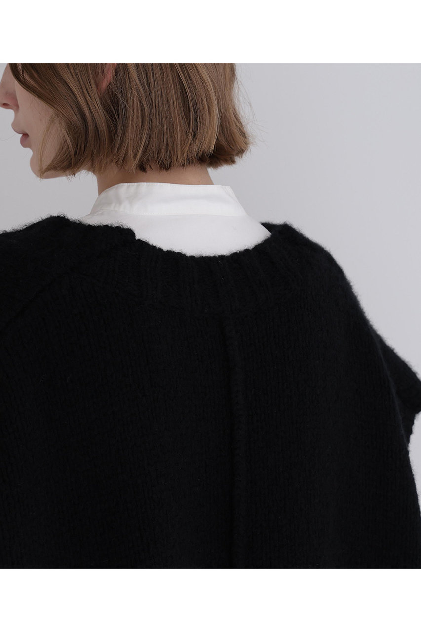 LE PHIL(ル フィル)｜Vネックニットジレ/ブラック の通販｜ELLESHOP