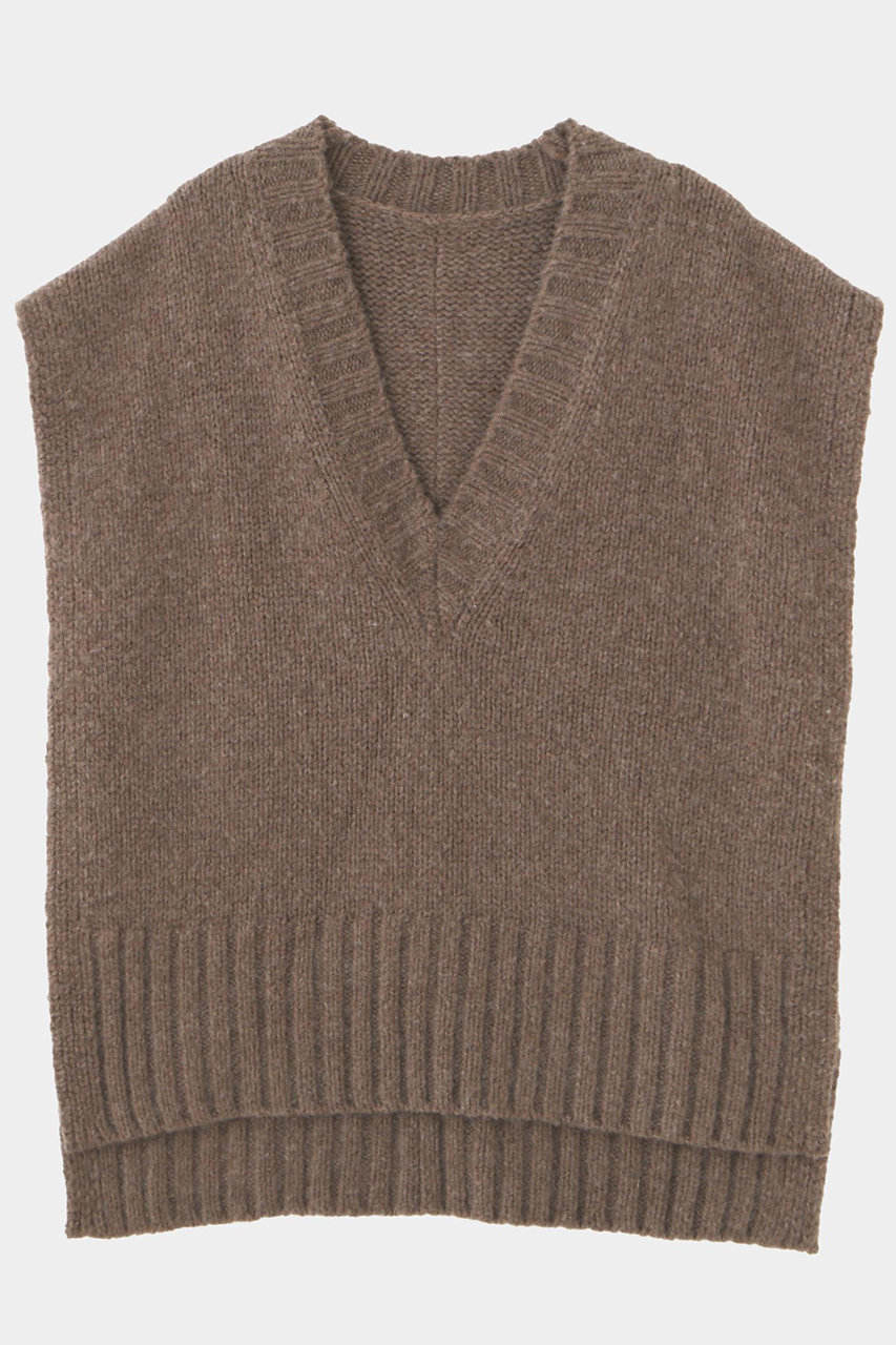 Vネックニットジレ