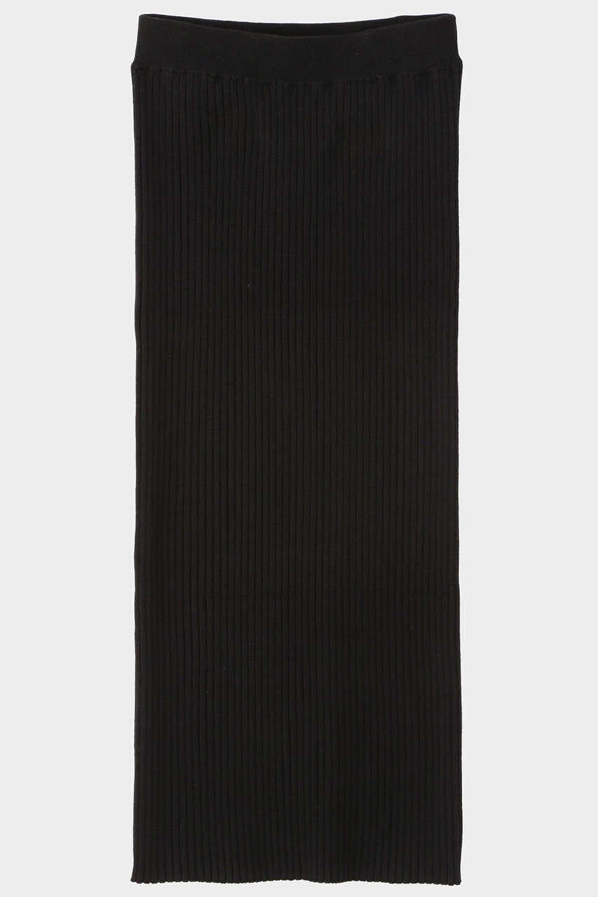 ル フィル/LE PHILのワイドリブニットスカート(ブラック/5345272023)