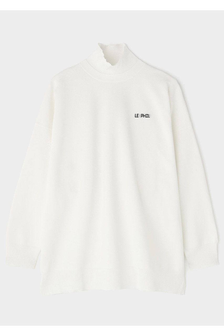 LE PHIL 《LE PHIL SPORTS》レタードハイネックニット (ホワイト, F) ル フィル ELLE SHOP LE PHIL 《LE PHIL SPORTS》レタードハイネックニット (ホワイト, F) ル フィル ELLE SHOP
