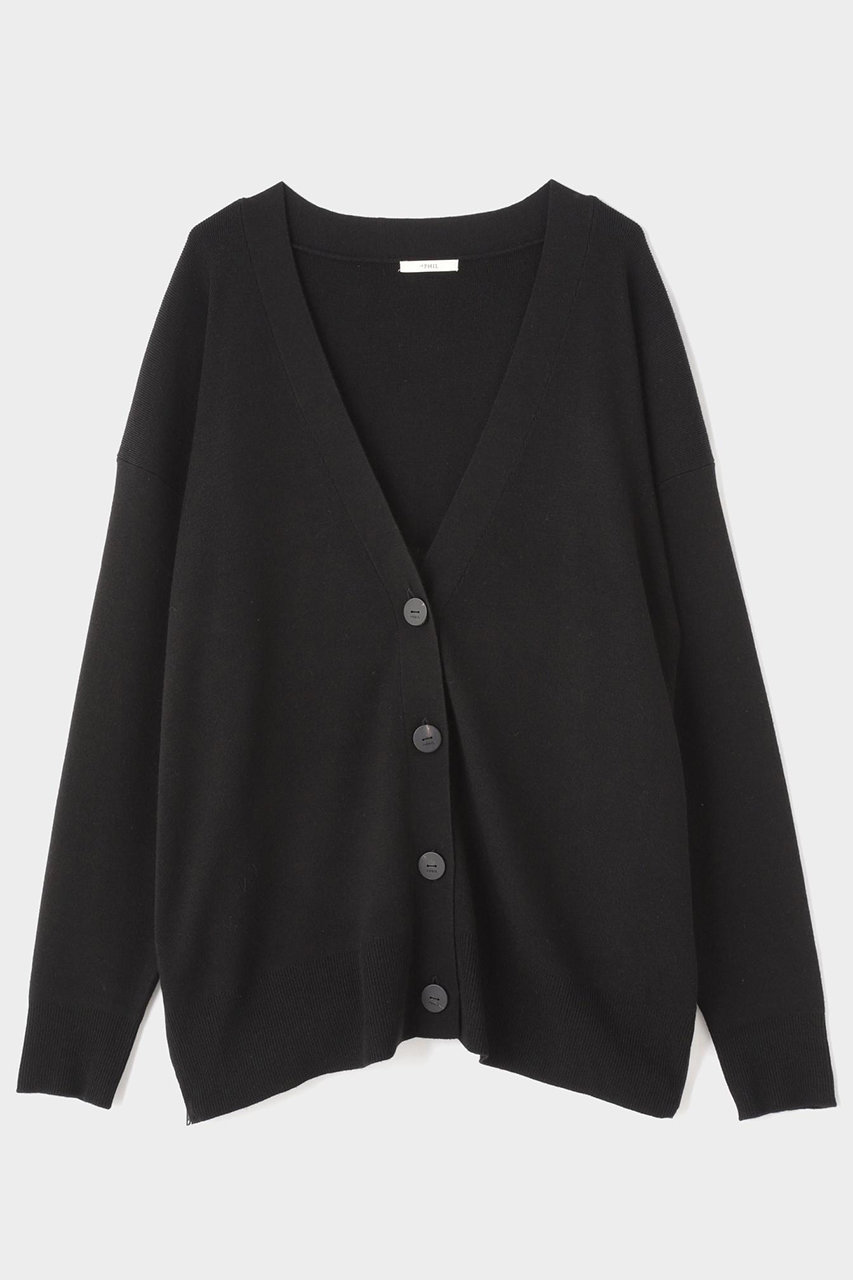 ル フィル/LE PHILのウールオーバーサイズカーディガン(ブラック/5345270022)