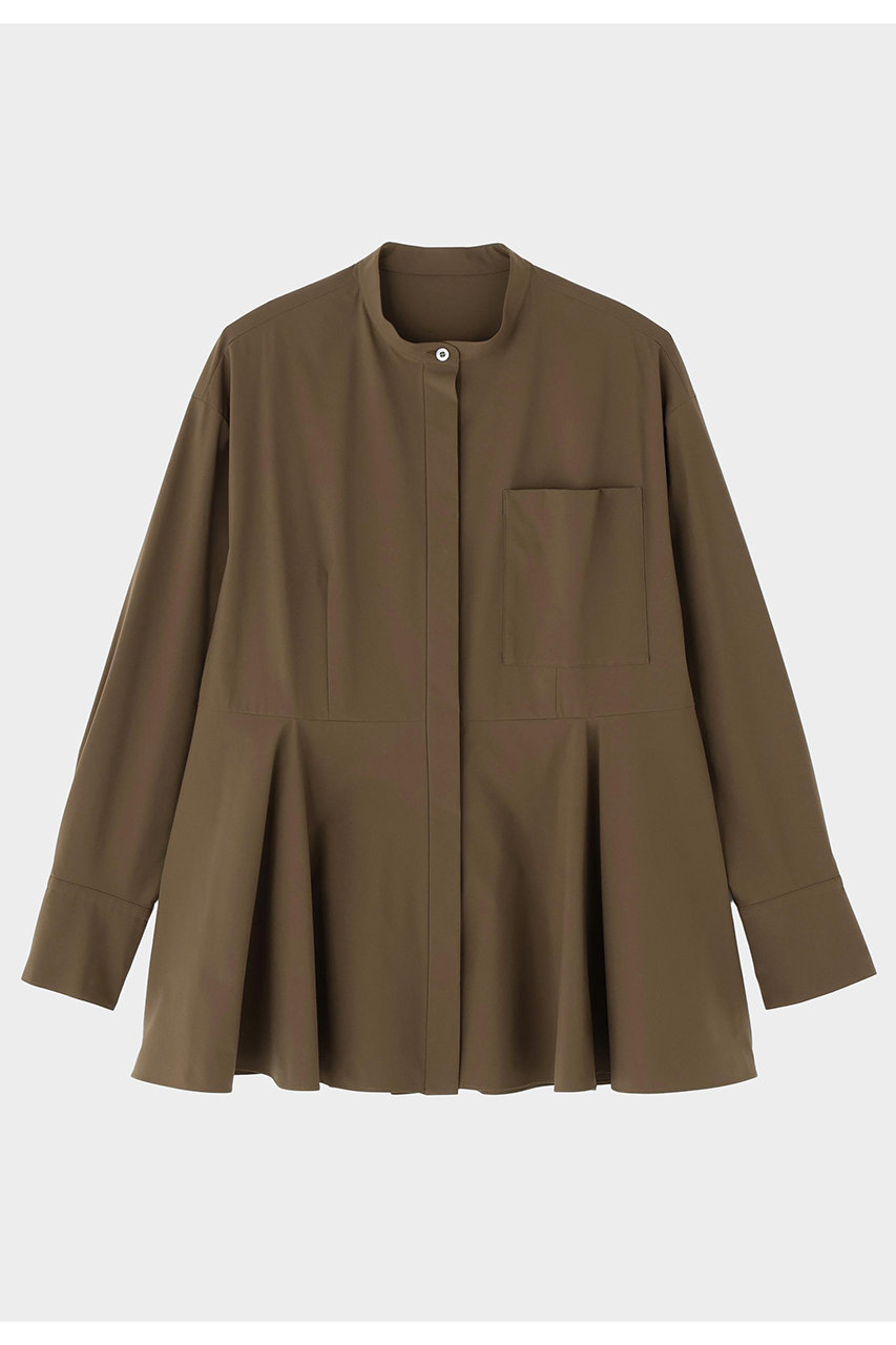 LE PHIL SOLOTEXペプラムブラウス (ブラウン, F) ル フィル ELLE SHOP
