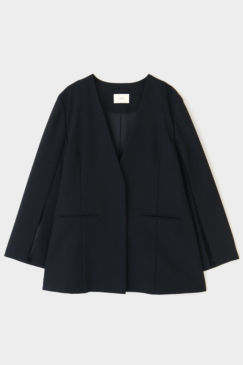 ル フィル/LE PHILの2WAYツイルスリットジャケット(ネイビー/5345250224)