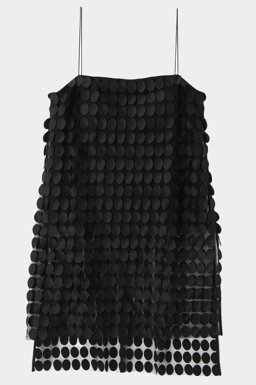 ドットエンブロイダリーレースカップインブラウス