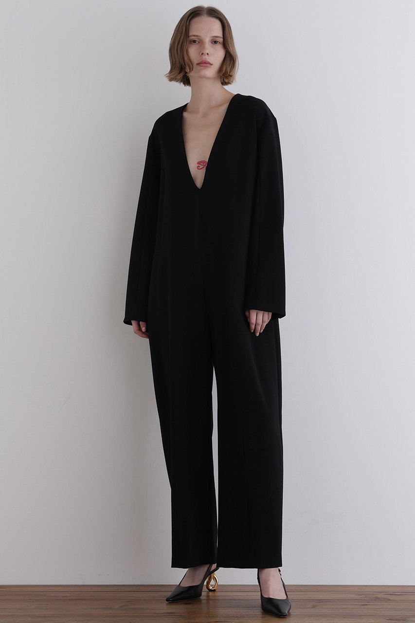 LE PHIL ダブルクロスVN/Cコンビネゾン (ブラック, 0) ル フィル ELLE SHOP