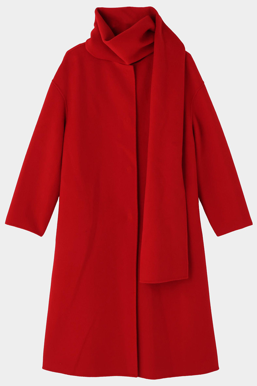 LE PHIL ピュアカシミアストール付コート (レッド, 0) ル フィル ELLE SHOP LE PHIL ピュアカシミアストール付コート (レッド, 0) ル フィル ELLE SHOP