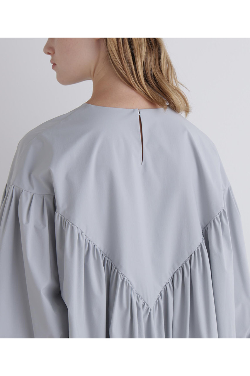 LE PHIL(ル フィル)｜SOLOTEXギャザーブラウス/グレー の通販