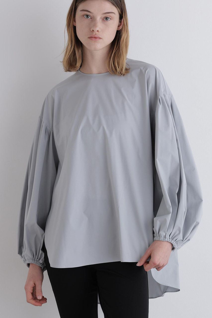 LE PHIL(ル フィル)｜SOLOTEXギャザーブラウス/グレー の通販