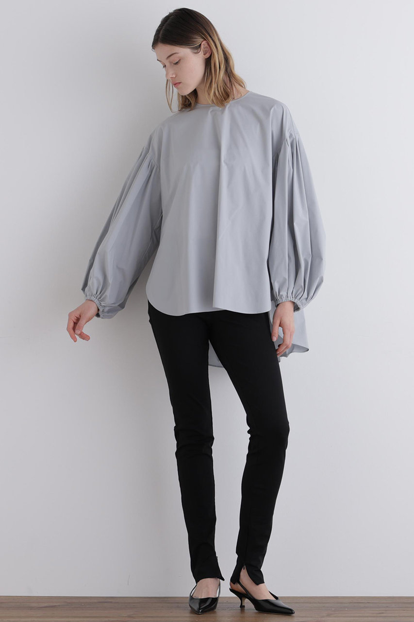 LE PHIL(ル フィル)｜SOLOTEXギャザーブラウス/グレー の通販