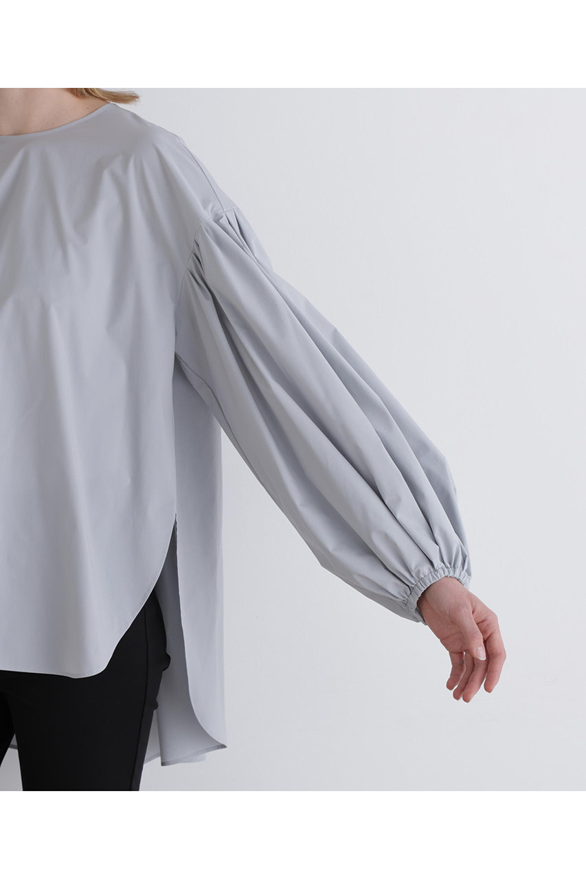 LE PHIL(ル フィル)｜SOLOTEXギャザーブラウス/グレー の通販