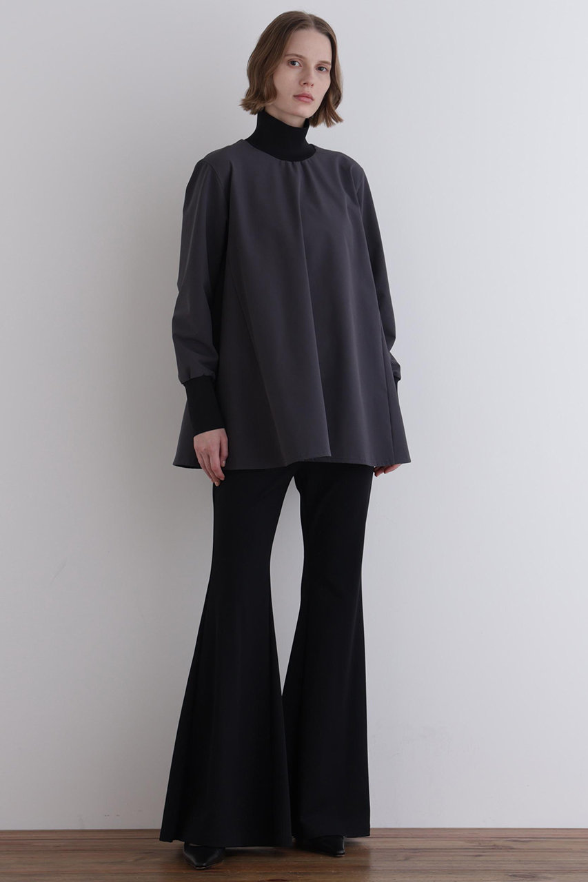 LE PHIL(ル フィル)｜ハイストレッチ裏起毛フレアパンツ/ブラック の