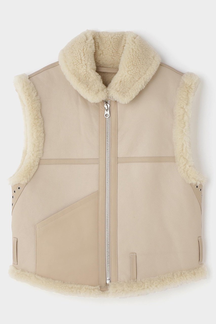 LE PHIL SHEARLING VEST (ホワイト, １) ル フィル ELLE SHOP