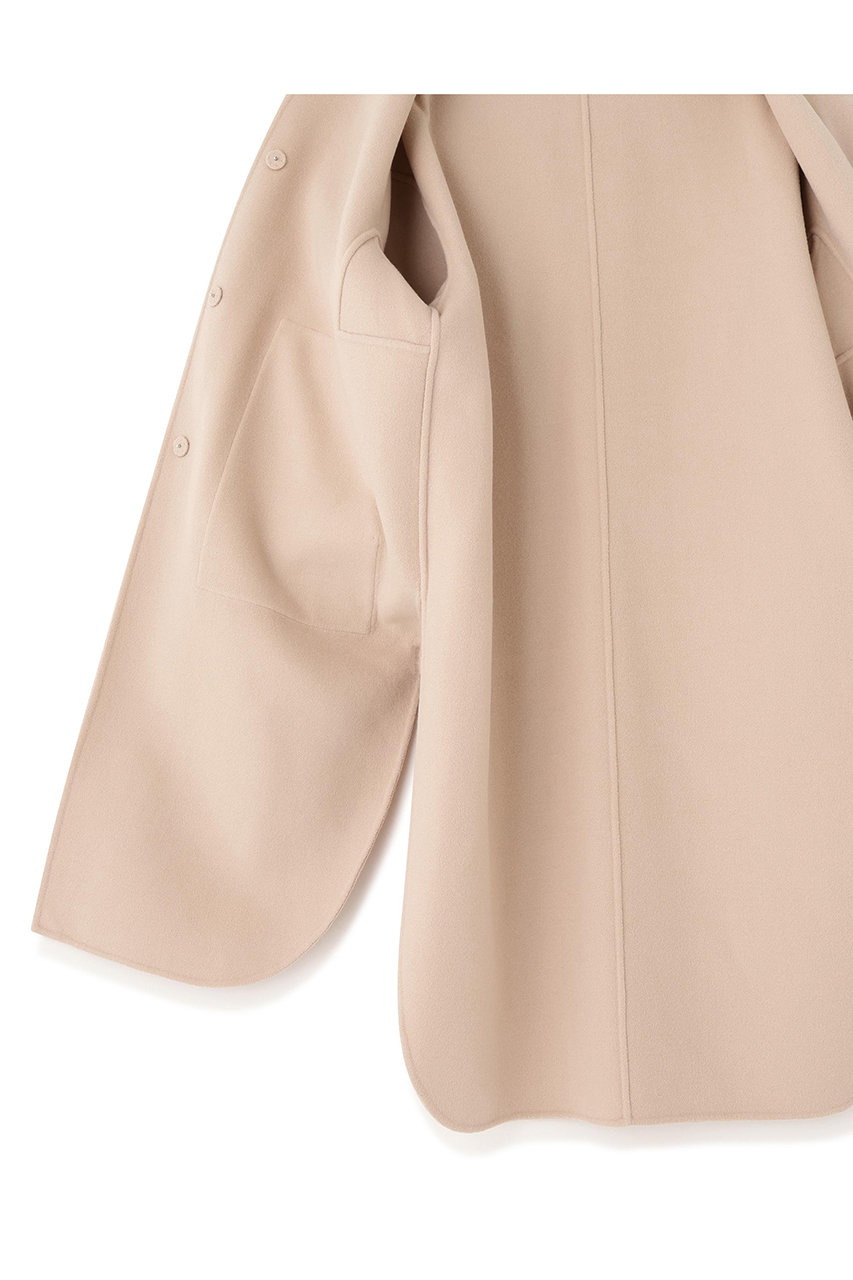 LE PHIL(ル フィル)｜ソフトウールリバーノーカラーコート/ベージュ の