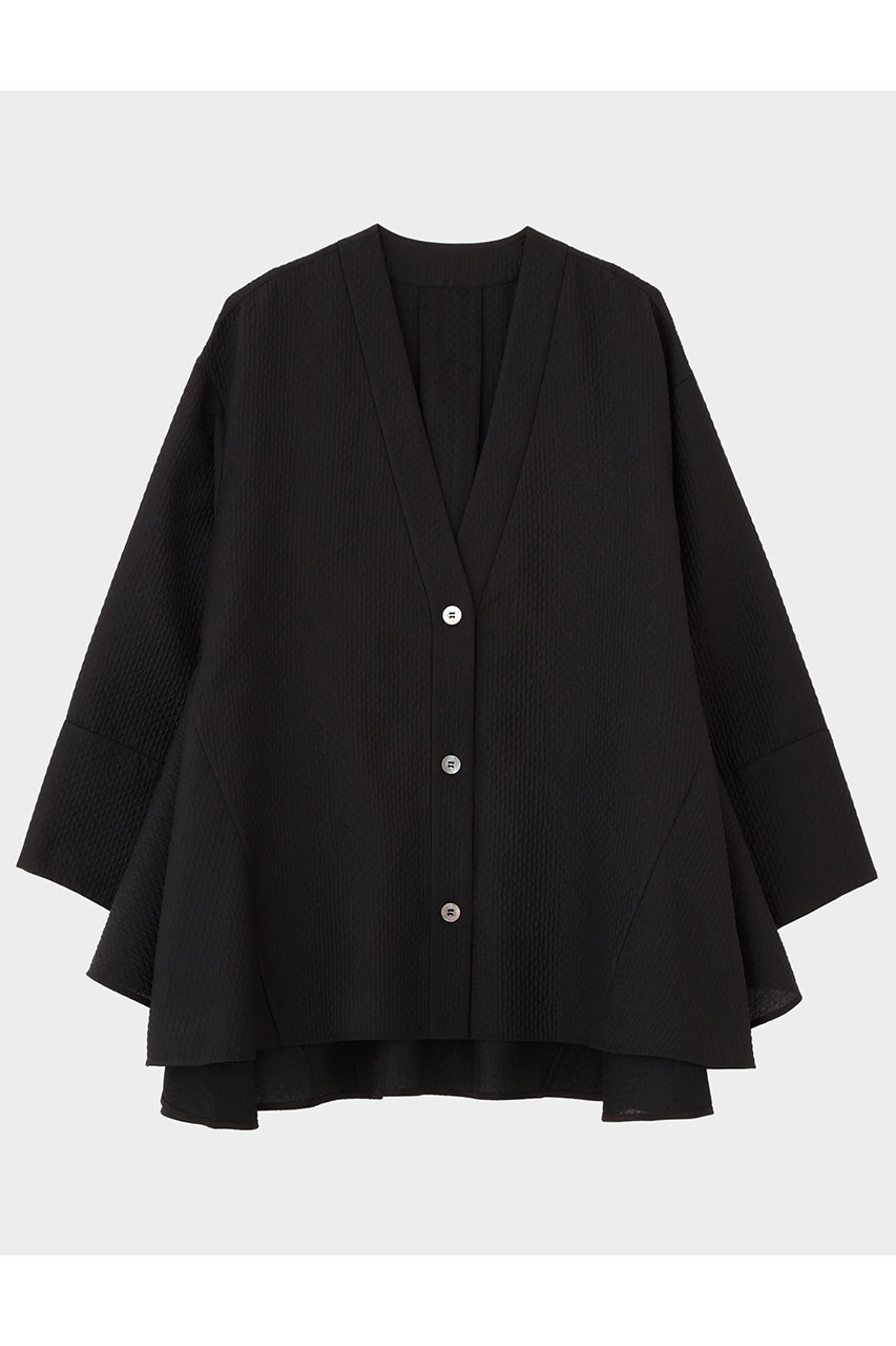 ル フィル/LE PHILのスクエアジャカードカーディガン(ブラック/5346110205)