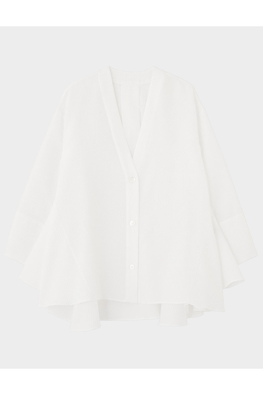 ル フィル/LE PHILのスクエアジャカードカーディガン(ホワイト/5346110205)