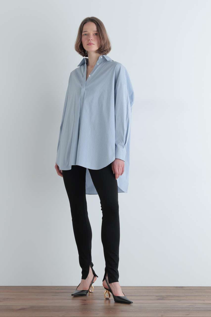 LE PHIL(ル フィル)｜オーバーサイズブラウス/ブルー の通販｜ELLESHOP 