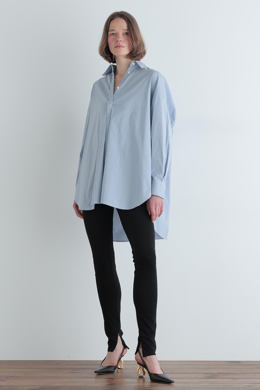 LE PHIL(ル フィル)｜オーバーサイズブラウス/ブルー の通販｜ELLESHOP