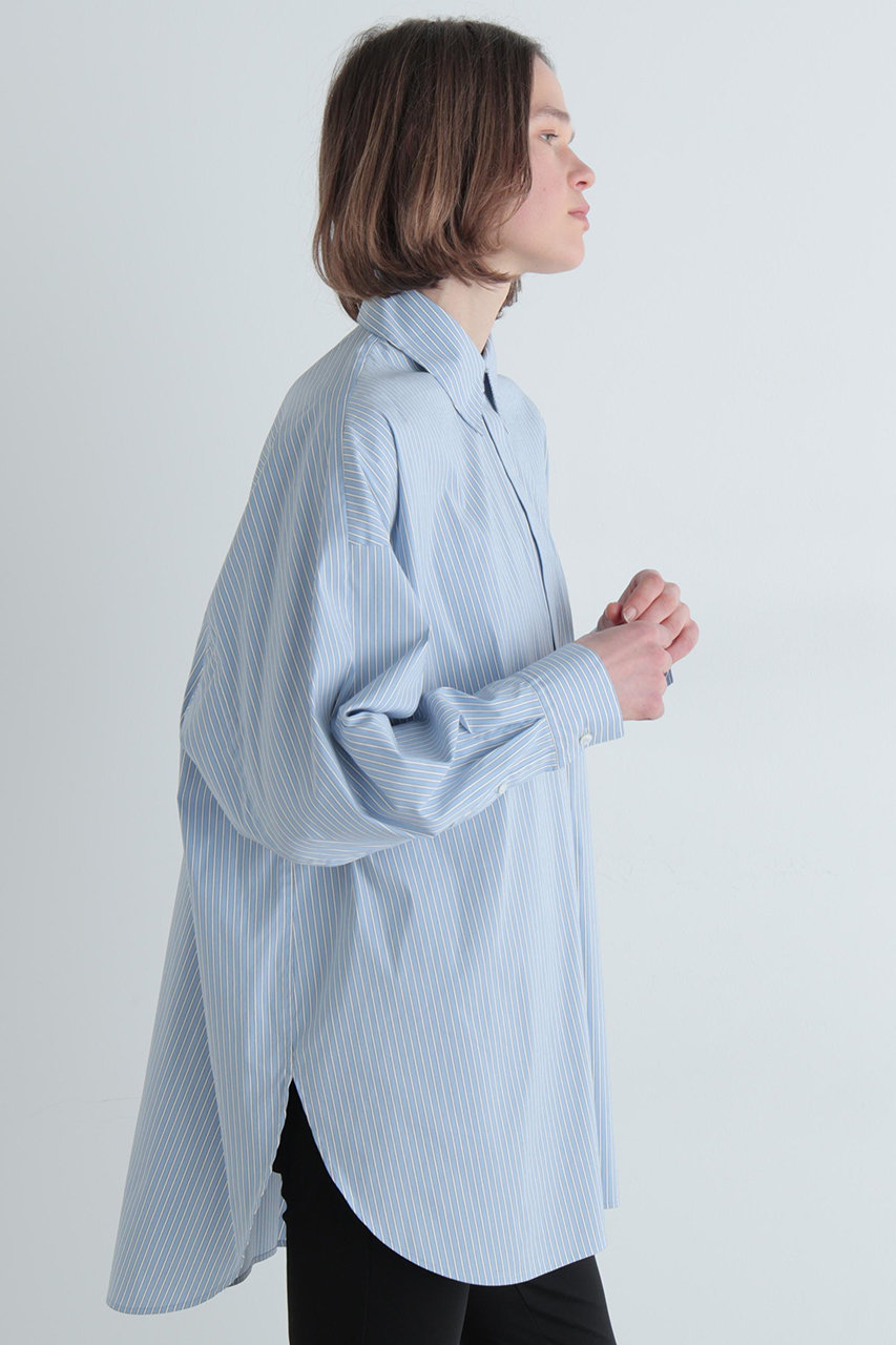 LE PHIL(ル フィル)｜オーバーサイズブラウス/ブルー の通販｜ELLESHOP