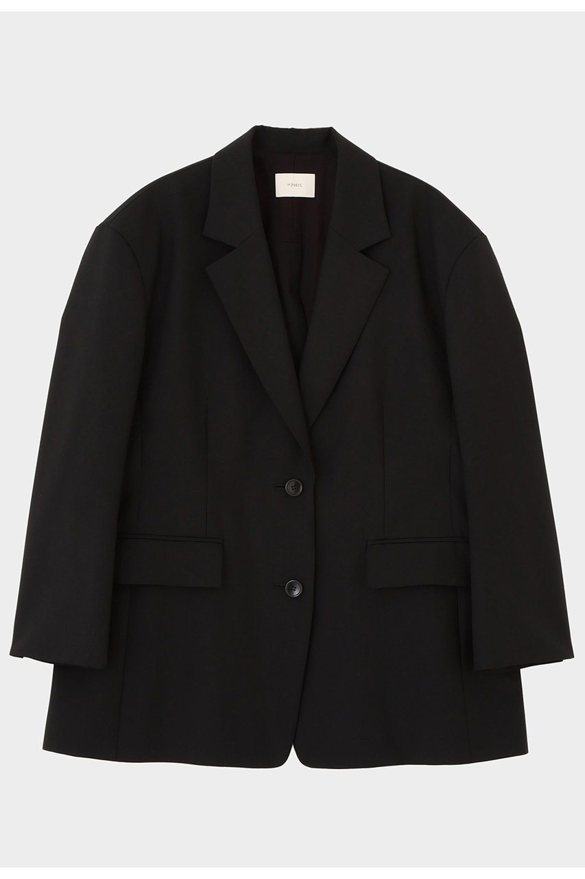 ル フィル/LE PHILのライトウールジャケット(ブラック/5346150201)