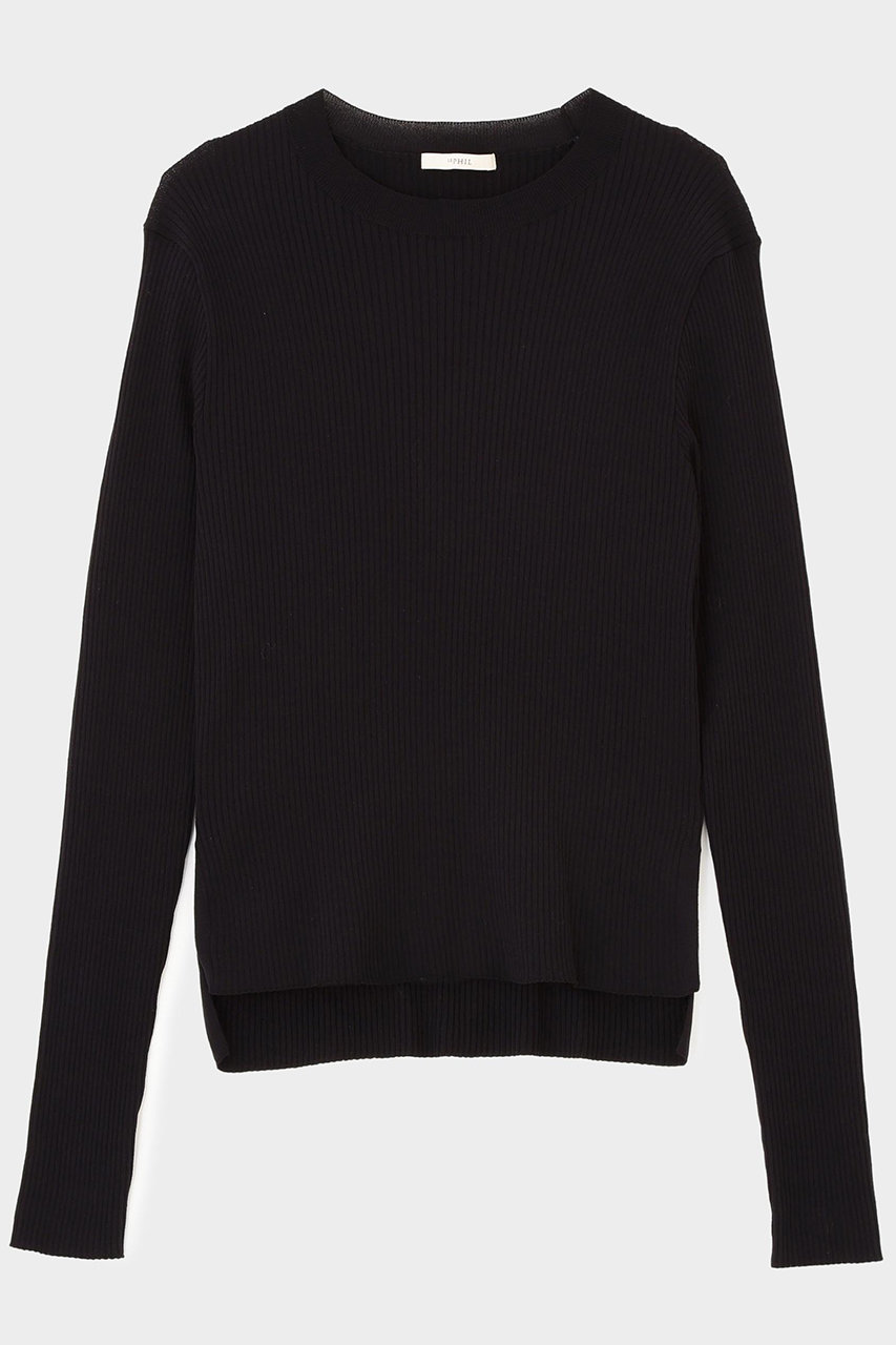 ル フィル/LE PHILの【予約販売】長袖シアーニット(ブラック/5346170051)