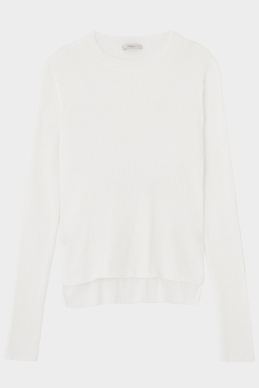 ル フィル/LE PHILの【予約販売】長袖シアーニット(ホワイト/5346170051)