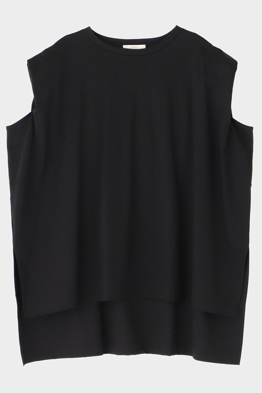 ル フィル/LE PHILの【予約販売】シルキースムースノースリーブT(ブラック/5346160416)
