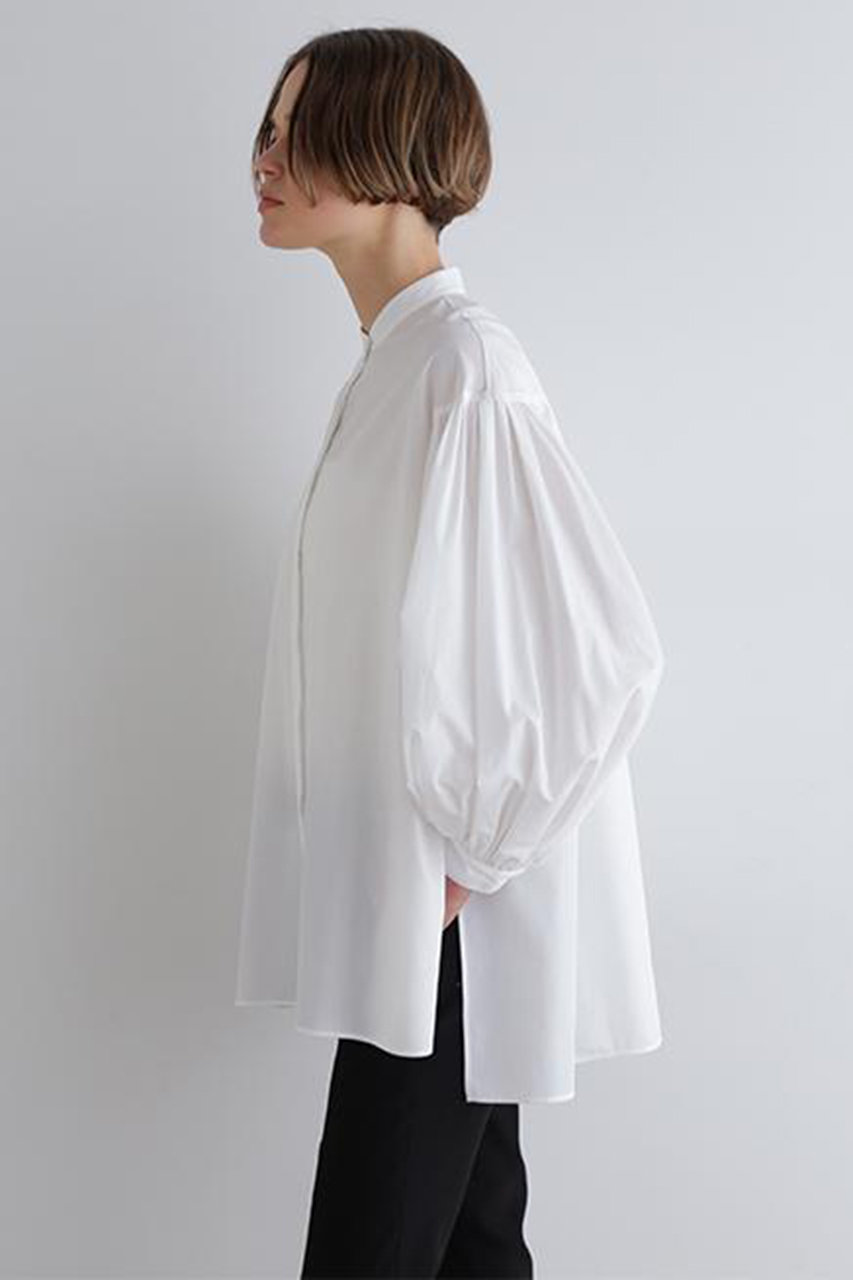 【美品】  LE PHIL / ルフィル | ライトタイプライターギャザーブラウス シャツ | F | ホワイト | レディース LE PHIL（ル フィル） ブラウス シャツ タイプライターギャザー