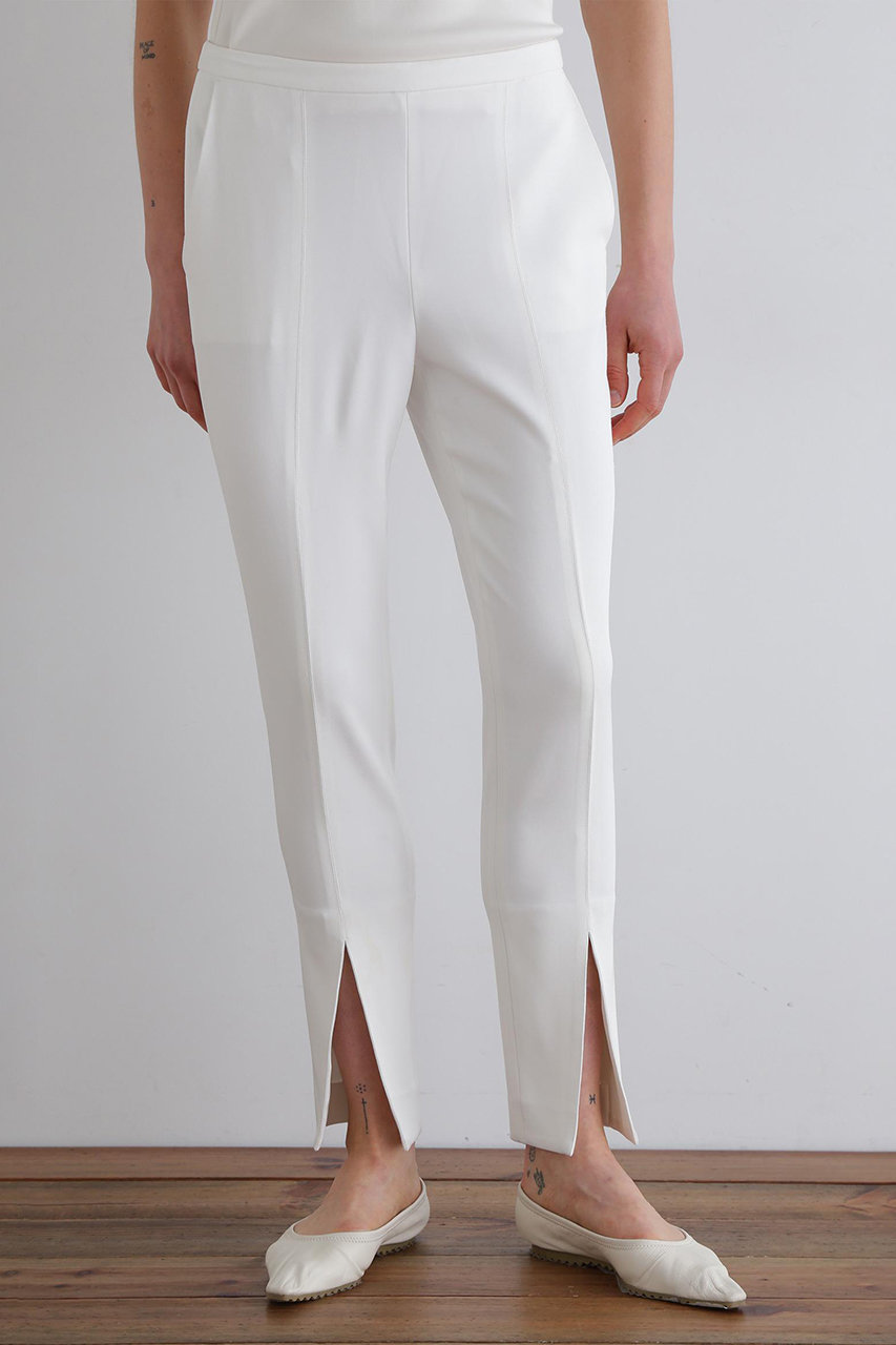 新品タグ付◯ LE PHIL 2WAYツイルフロント スリット パンツ ホワイト LE PHIL(ル フィル)｜【予約販売】2WAYツイルフロントスリットパンツ