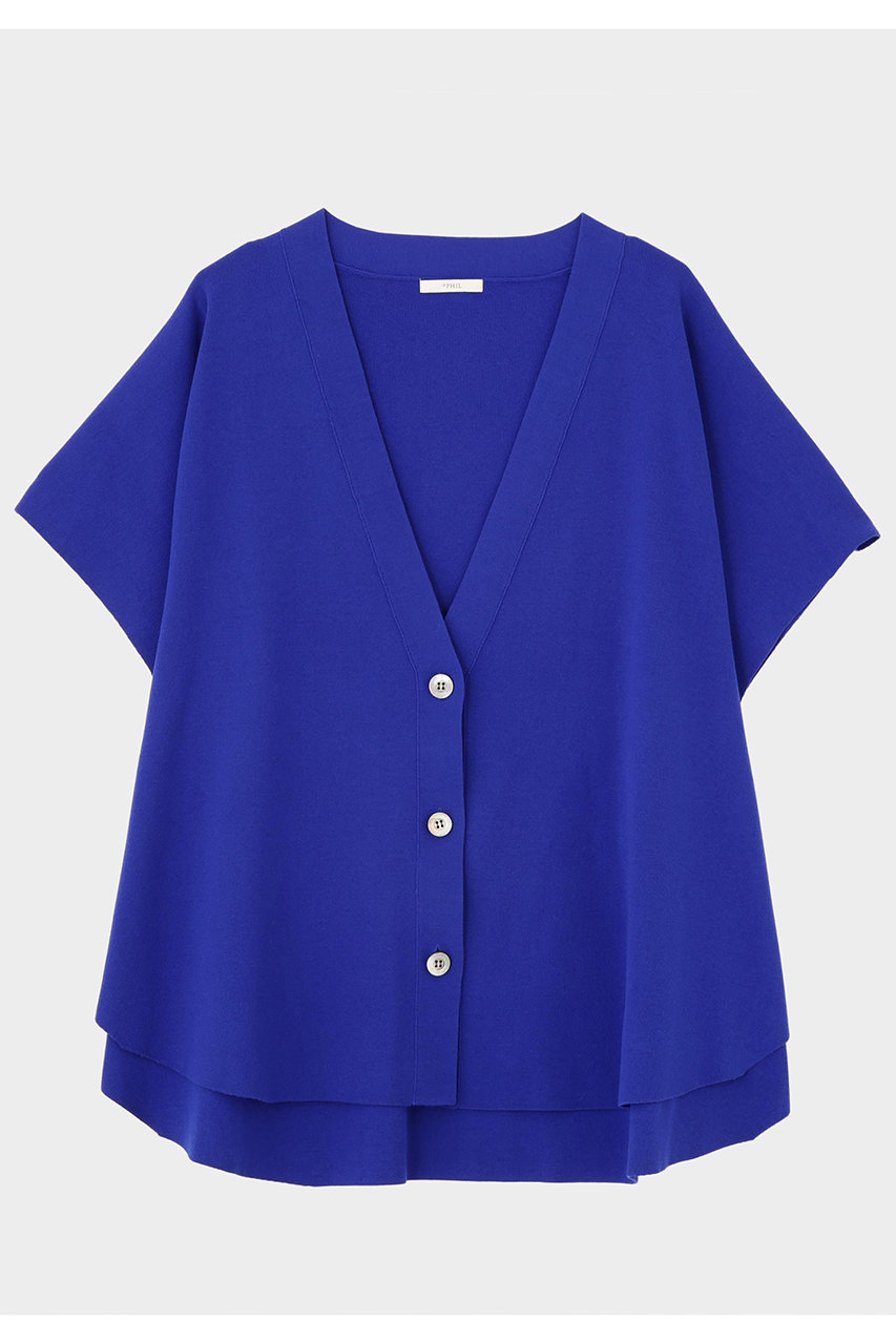 ル フィル/LE PHILのオーバーサイズラウンドヘムジレ(ブルー/5346170229)