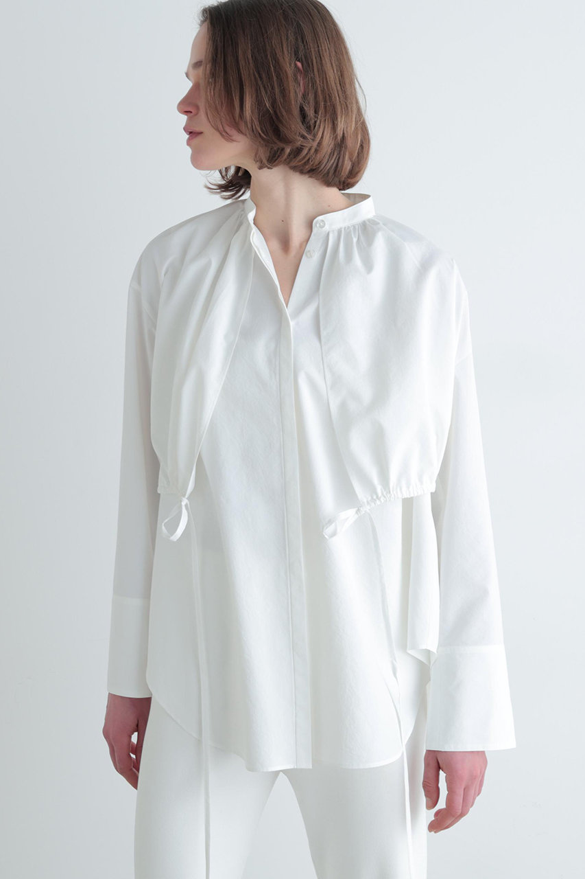 LE PHIL(ル フィル)｜ケープカフスブラウス/ホワイト の通販｜ELLESHOP