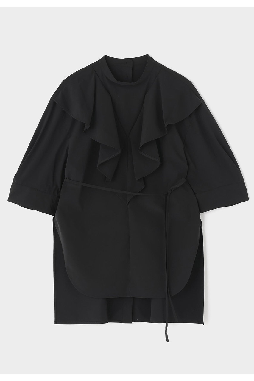 ル フィル/LE PHILのSOLOTEXブロードラッフルブラウス(ブラック/5346110035)